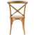 Aster Crossback Dining Chair Set of 8 Solid Birch Timber Wood Ratan Seat - Oak