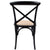 Aster Crossback Dining Chair Set of 2 Solid Birch Timber Wood Ratan Seat - Black