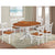 Lupin Extendable Dining Table 150cm Pedestral Stand Solid Rubber Wood -White Oak