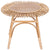 Holly 65cm Round Side Table Mango Wood Top Rattan Frame - Natural