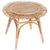 Holly 65cm Round Side Table Mango Wood Top Rattan Frame - Natural