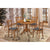 Linaria Round Dining Table 106cm Pedestral Stand Solid Rubber Wood - Walnut