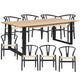 Aconite 9pc 210cm Dining Table Set 8 Wishbone Chair Solid Messmate Timber Wood
