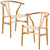 Anemone  Set of 2 Wishbone Dining Chair Beech Timber Replica Hans Wenger Natural