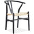 Anemone  Set of 4 Wishbone Dining Chair Beech Timber Replica Hans Wenger - Black