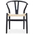 Anemone  Set of 6 Wishbone Dining Chair Beech Timber Replica Hans Wenger - Black