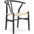 Anemone  Set of 8 Wishbone Dining Chair Beech Timber Replica Hans Wenger - Black