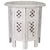 Scilla Rubber Wood Timber Round 45cm Side Table - White