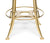 Industrial Height Adjustable Swivel Bar Stool with Oak Wood Top - Gold Finish