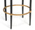 Wooden Round Gold Black Side Table with Finial Legs