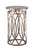 Round Iron Side Table with Cross Legs in Brass Finish