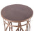 Round Iron Side Table with Cross Legs in Brass Finish