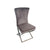Set of 2 Grey Dining Chairs with Metal Legs