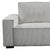 Reno 3 Seater Sofa Beige Colour Fabric Upholstery Wooden Structure Knock Down Feature In Back & Arms