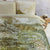 Bedding House Arcadia Green Cotton Sateen Quilt Cover Set Queen