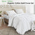 Bedding House Organic Cotton Basic White Quilt Cover Set Queen