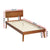 Artiss Bed Frame Single Size Wooden Bed Base Walnut SPLAY