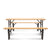 Wooden Outdoor Foldable Bench Set In Natural