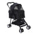 i.Pet Pet Stroller Dog Carrier Foldable Pram 3 IN 1 Middle Size Black - Decorly