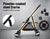 i.Pet Pet Stroller Dog Carrier Foldable Pram 3 IN 1 Middle Size Black - Decorly