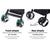 i.Pet Pet Stroller Dog Carrier Foldable Pram 3 IN 1 Middle Size Black - Decorly