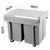 Set of 2 20L Twin Pull Out Bins - Grey - Decorly